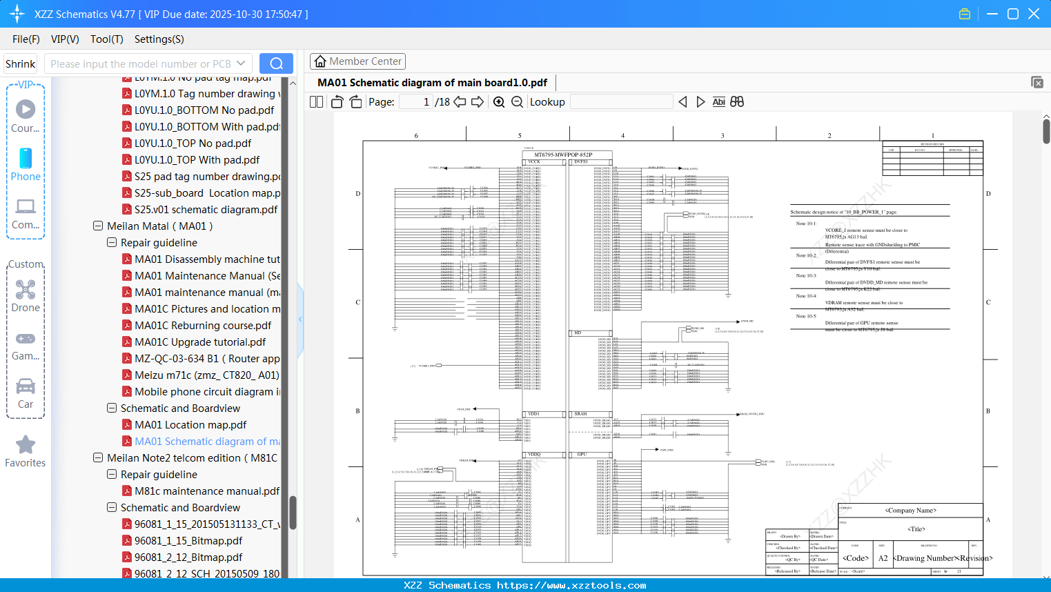 Meizu MA01 Schematic Diagram Of Main Board1.0